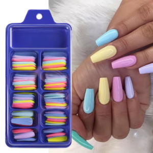 100 stuks Doodskist Kunstnagels – Volledige Cover Nail Tips