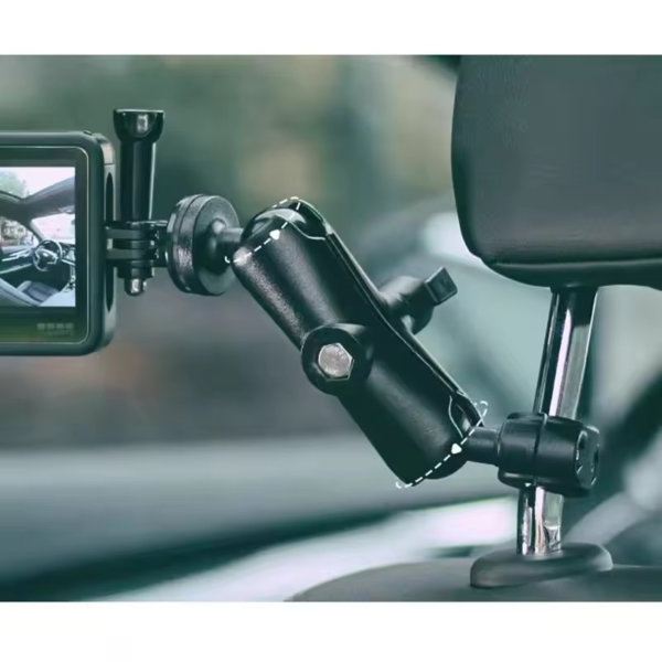 Auto Hoofdsteun Camera Mount – POV Actiecam Beugel voor GoPro & Insta360 - Afbeelding 3