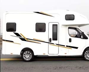 6 Stuks Camper Strepen Stickerset – Vinyl Decals voor Caravan, Van & RV