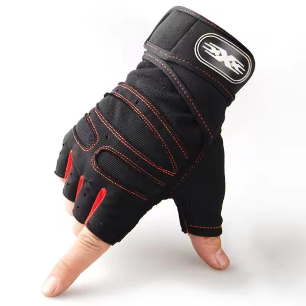 Fitness Handschoenen met Polssteun – Half Vinger Sporthandschoenen voor Mannen & Vrouwen - Afbeelding 2