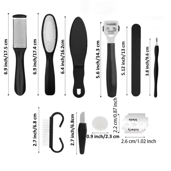 Pedicure Kit 1/8/10-delig – Complete Voetverzorgingsset met Nagelknipper & Voetvijl - Afbeelding 2