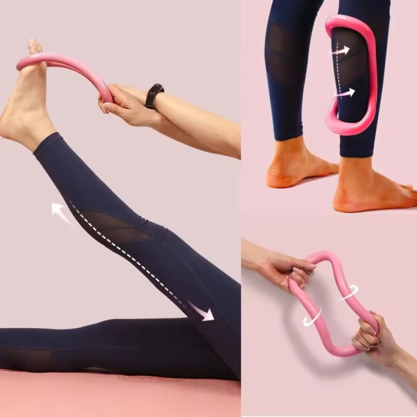 Yoga & Pilates Stretch Ring – Fitnesscirkel met Massagefunctie voor Thuisgebruik - Afbeelding 2