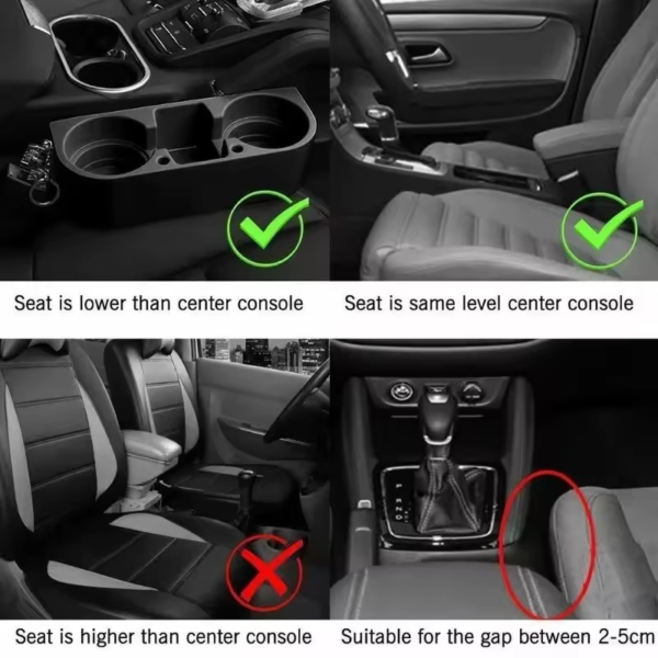 Auto Bekerhouder & Organizer – Tussen Stoel Opslag voor Drankjes & Accessoires - Afbeelding 4