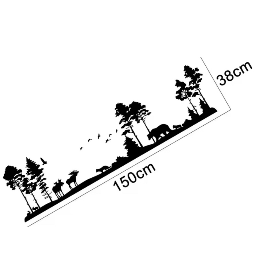 Dieren Bos Camping Autosticker – Hert & Beer Vinyl Decoratie