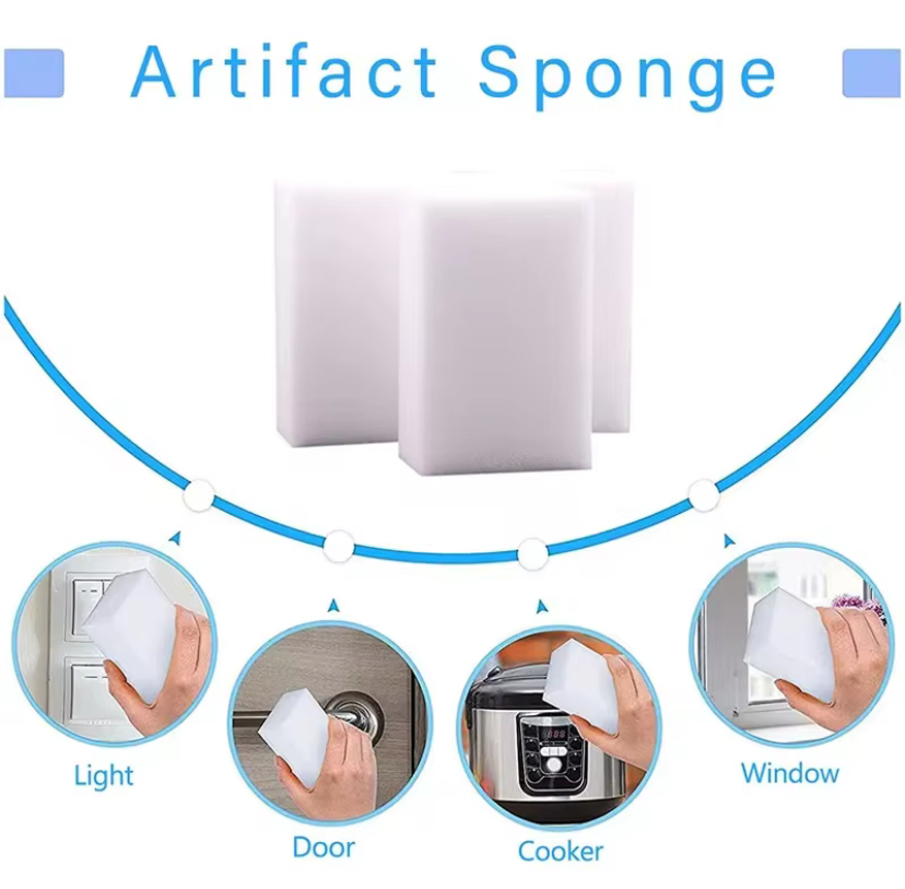 4 Stuks Melamine Magische Spons – Krachtige Schoonmaak met Alleen Water - Afbeelding 3