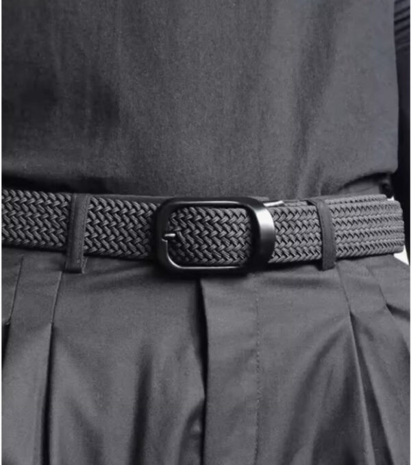 110 cm elastische geweven riem voor heren en dames, comfortabel en stijlvol in Koreaanse stijl. - Afbeelding 2