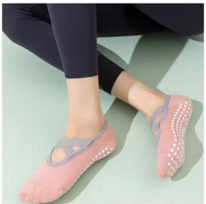 Professionele Yoga & Pilates Antislip Sokken voor Vrouwen | Ademend & Backless Design | Pink – 1 Paar – EU 35-40