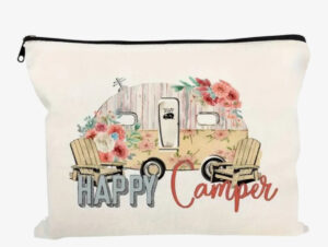 Happy Camper Custom Cadeau Make-Up Tas Gepersonaliseerde Afstudeergeschenken