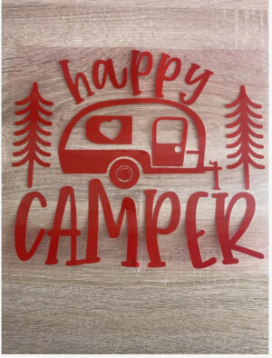 Auto Stickers Caravan Accessoires Creative Happy Camping Leven Exterieur Onderdelen Leuke, Decoratie Cover Krassen Producten Sticker
