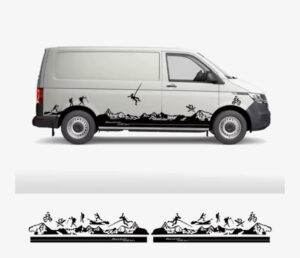 4 Stuks Auto Stickers Voor Volkswagen Vw Transporter Bus T3 T4 T5 T6 Caravelle Multivan Camper Van Grafische Vinyl decals Accessoires