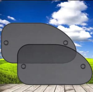 2 Stuks Auto Zonnescherm Uv Bescherming Auto Gordijn Auto Raam Zonnescherm Achterruit Mesh Zonneklep Zomer Bescherming Raamfolie