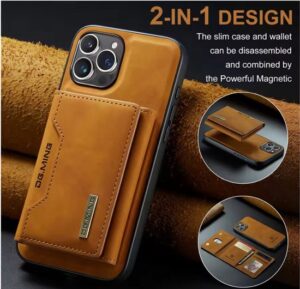 Luxe Magnetische Lederen Portemonnee Hoes voor iPhone 16 – 2-in-1 Afneembare Kaart- en Geldhouder – MagSafe Compatibel – Bescherming en Stijl in Eén