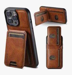 Lederen Portemonnee met Kaartsleuven & Telefoonhoesje – Geschikt voor iPhone 16.