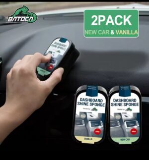 2 Stuks Cockpit Pad Dashboard Glans Spons Interieur Auto Spons Stof Luchtverfrisser Auto Plastic Lederen Restorer