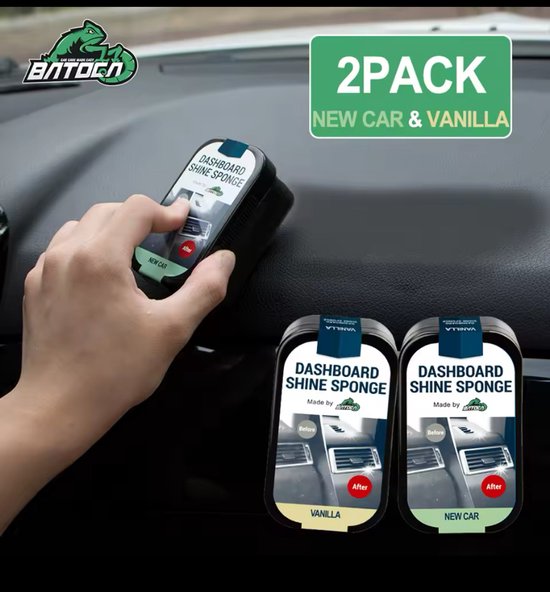 2 Stuks Cockpit Pad Dashboard Glans Spons Interieur Auto Spons Stof Luchtverfrisser Auto Plastic Lederen Restorer