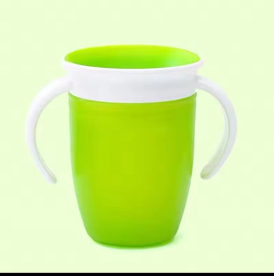 2 Stuks Baby Leren Drinkbeker Met Dubbele Handgreep Flip Deksel 360 Graden Kan Worden Gedraaid Lekvrije Beker Zuigelingen Waterbekers Fles - Afbeelding 2