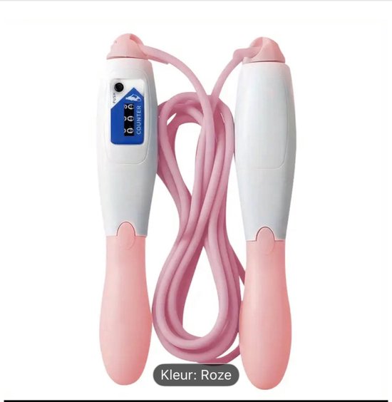 1 stuk mechanisch springtouw met digitale teller – verstelbare lengte – ergonomische antislip handgreep – nauwkeurig telfunctie voor cardio- en fitnesstraining